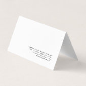 ユニークスタイリッシュモダン書 名刺 (裏面)