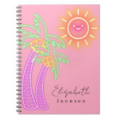 ユニークスタイリッシュモダンPalm Tree and Sun ノートブック (正面)
