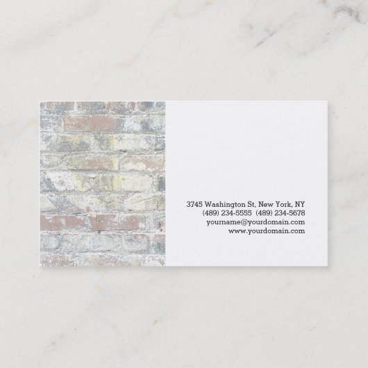 ユニークスタイリッシュ壁ホワモダンイ平シンプル面 名刺 (裏面)