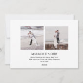 ユニークスタイリッシュ文字 | 結婚したとメリー シーズンカード (裏面)