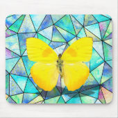 ユニークスタイルのカラフル背景(ジオメトリックブルー) マウスパッド (正面)