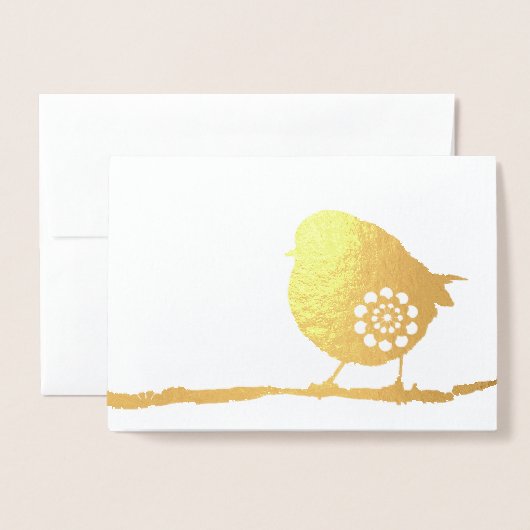 ユニークスパローすべての行事カスタム実在 箔カード (封筒付き正面)