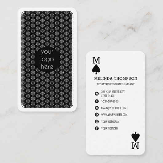 ユニークスペードビジネスロ遊ゴの名刺 名刺 (正面/裏面)