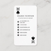 ユニークスペードビジネスロ遊ゴの名刺 名刺 (裏面)