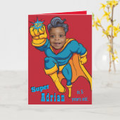 ユニークスーパーヒーロースペシャルおもしろい誕生日 カード (黄色い花)