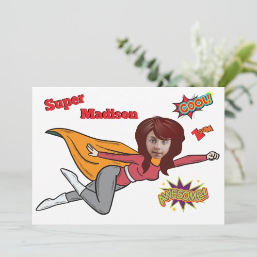 ユニークスーパーヒーロースペシャルおもしろい誕生日 招待状 (スタンド正面)