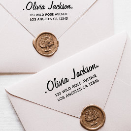 ユニークタイポグラフィスクリプト会社差出人住所 セルフインキングスタンプ