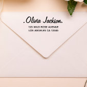 ユニークタイポグラフィスクリプト会社差出人住所 セルフインキングスタンプ