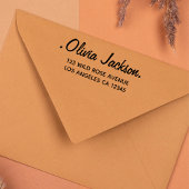 ユニークタイポグラフィスクリプト会社差出人住所 セルフインキングスタンプ