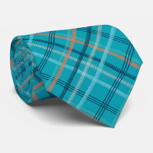 ユニークターコイズブループレイド ネクタイ