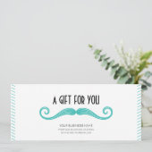 ユニークターコイズロゴ理容師ショップ商品券 (スタンド正面)