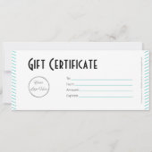 ユニークターコイズロゴ理容師ショップ商品券 (裏面)