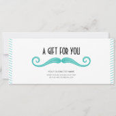 ユニークターコイズロゴ理容師ショップ商品券 (正面)