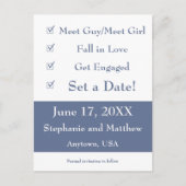 ユニークチェックリスト日付の保存 案内ポストカード (正面)