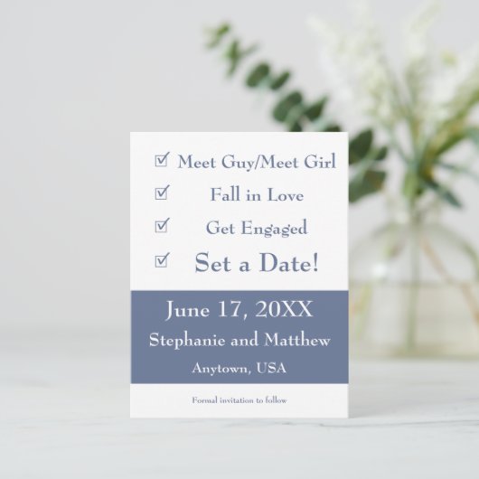 ユニークチェックリスト日付の保存 案内ポストカード (スタンド正面)