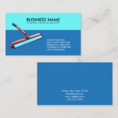 ユニークティール(緑がかった色)及びブルースキージウィンドウ清掃 名刺 (正面/裏面)