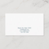 ユニークティール(緑がかった色)及び白窓清掃サービス 名刺 (裏面)