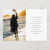 ユニークテンプレート写真高校卒業 案内状 (裏面)