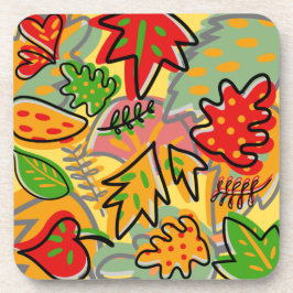 ユニークデザインギフトヴィンテージ熱帯葉緑 コースター