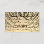 ユニークデザインゴールデンピーコッカスタムクのブラックロゴ 名刺 (裏面)