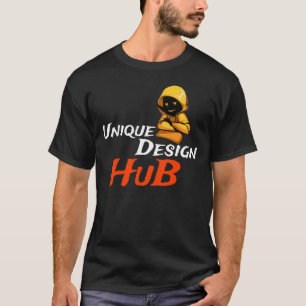 "ユニークデザインハブ:特徴的なグラフィックティー" Tシャツ
