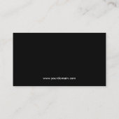 ユニークデザインフォーマル白黒カスタムボックスロゴ 名刺 (裏面)