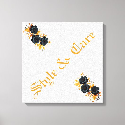 ユニークデザインモダンスタイリッシュフローラ キャンバスプリント (正面)