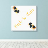 ユニークデザインモダンスタイリッシュフローラ キャンバスプリント (インサイチュ (ウッドフロア))