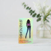 ユニークトレンディーファッションモデルスタイリストデザイナー 名刺 (スタンド正面)