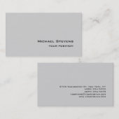 ユニークトレンディーライトグレープロフェッショナル 名刺 (正面/裏面)