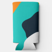 ユニークトレンディー抽象芸術カラフル芸術的レインボー スリム缶クーラー (裏面)