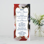 ユニークトレンディー米国国旗結婚のメニューカスタム メニュー (スタンド正面)