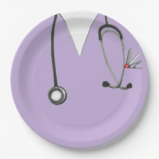 ユニークナースパーティー紙プレート ペーパープレート (正面)