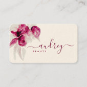 ユニークハイビスカスブルゴーニュフローラシグニファンシーチャー 名刺 (正面)