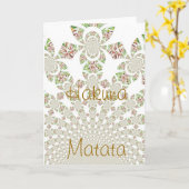 ユニークハクナマタタデザイン:セレーヌビベス カード (黄色い花)