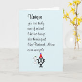 ユニークハッピーバースデー詩 カード (黄色い花)