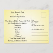 ユニークハワイアン日付カードの保存任意の大事な行事 案内ポストカード (裏面)