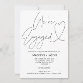 ユニークハート婚約パーティ招待状 招待状 (正面)