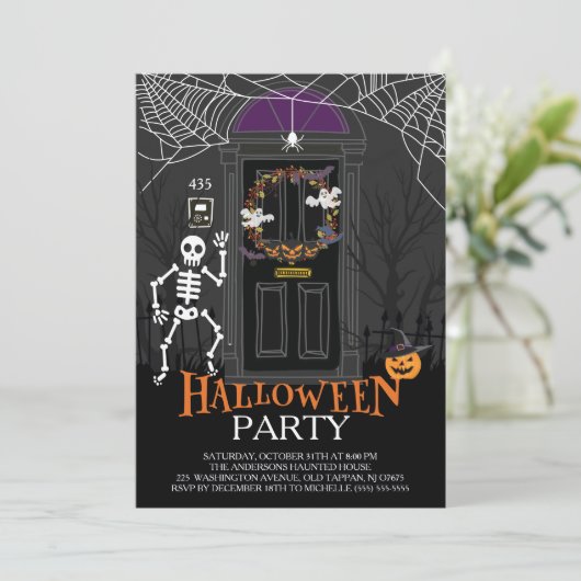 ユニークハ幽霊のよく出るウスハローウィンパーティ 招待状 (スタンド正面)