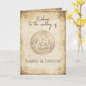 ユニークバイキング結婚式 プログラムカード カード (黄色い花)