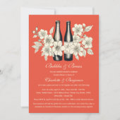 ユニークバブルズアンドブリュー カップルシャワー 招待状 (正面)