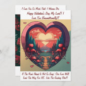 ユニークバレンタインデー表現カード 招待状 (正面/裏面)