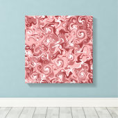 ユニークバーガン風の渦抽象芸術 キャンバスプリント (インサイチュ (ウッドフロア))