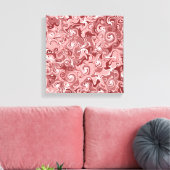 ユニークバーガン風の渦抽象芸術 キャンバスプリント (インサイチュ (リビング))