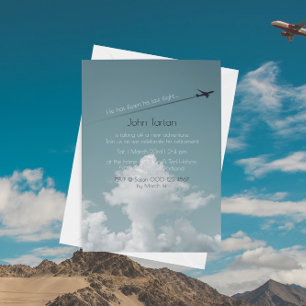 ユニークパイロット退職又は誕生日パーティー 招待状