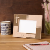 ユニークパーソナライズされたクリスチャン・パーム・クロス レーザー彫刻フレーム (左)