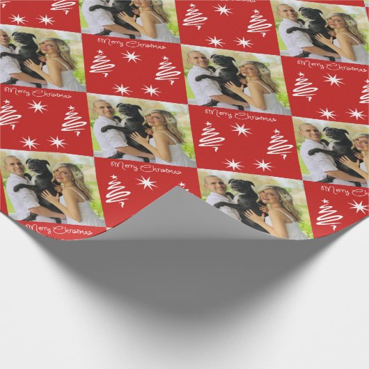 ユニークパーソナライズされたクリスマス ラッピングペーパー (角)
