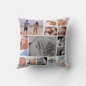 ユニークパーソナライズされた写真テンプレート クッション (裏面)