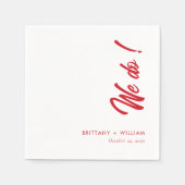 ユニークパーソナライズされた結婚カクテル スタンダードカクテルナプキン (正面)