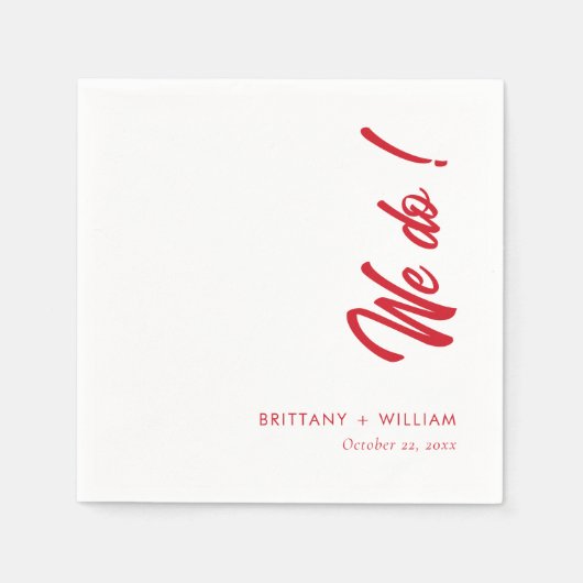 ユニークパーソナライズされた結婚カクテル スタンダードカクテルナプキン (正面)